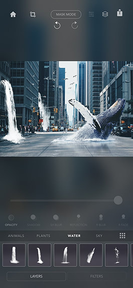 Add Waterfalls and Whales to Photos